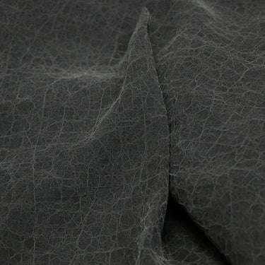 DGGUI - Dark Grey Cracks 25 Momme Handmade Plant Dye Mud Silk Fabric, 110cm by the Yard