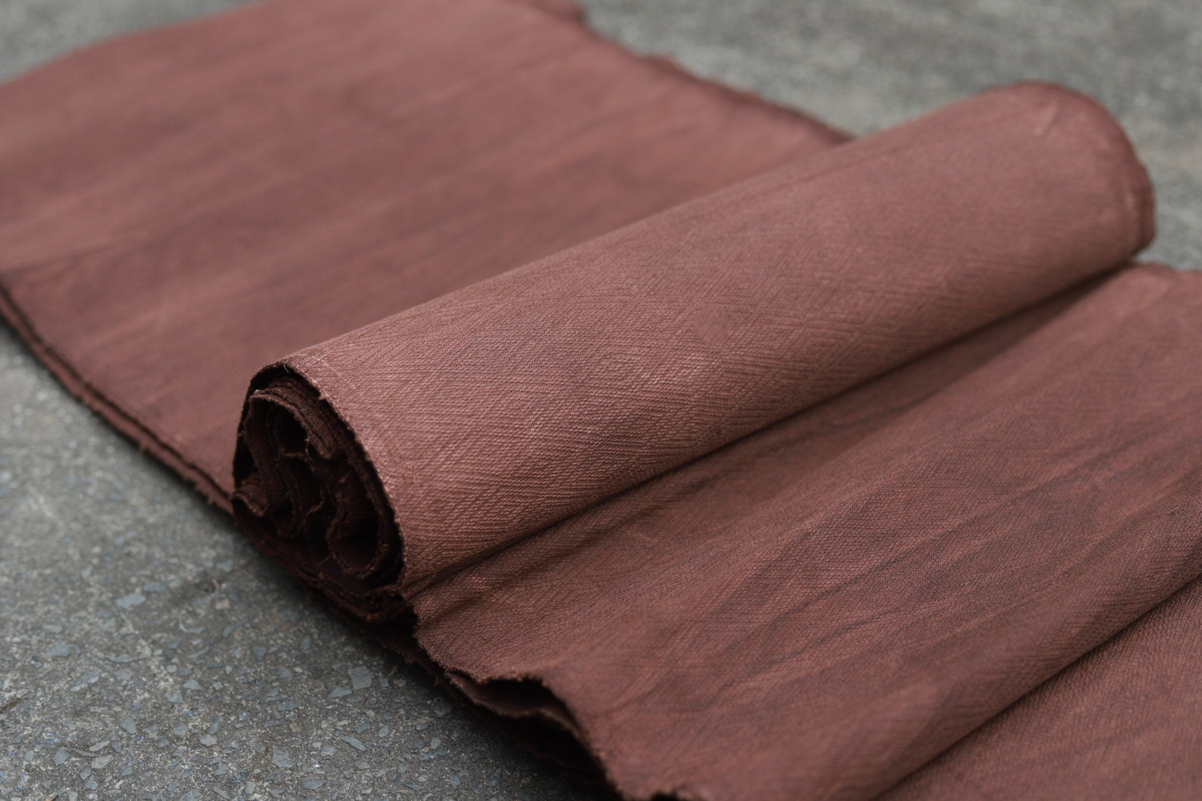 HUI Jacquard Cotton Fabric/Eco-Friendly Traditional Chinese Plant Dye Fabric/Earth Color Cotton Fabric By the Yard