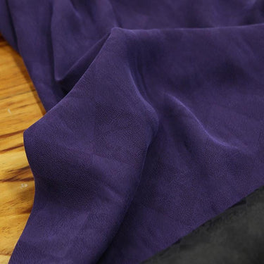 SANBOL - Handmade 21 Momme Purple Sangbo Satin Mulberry Silk Xiangyunsha Fabric - 115cm wide by the Yard