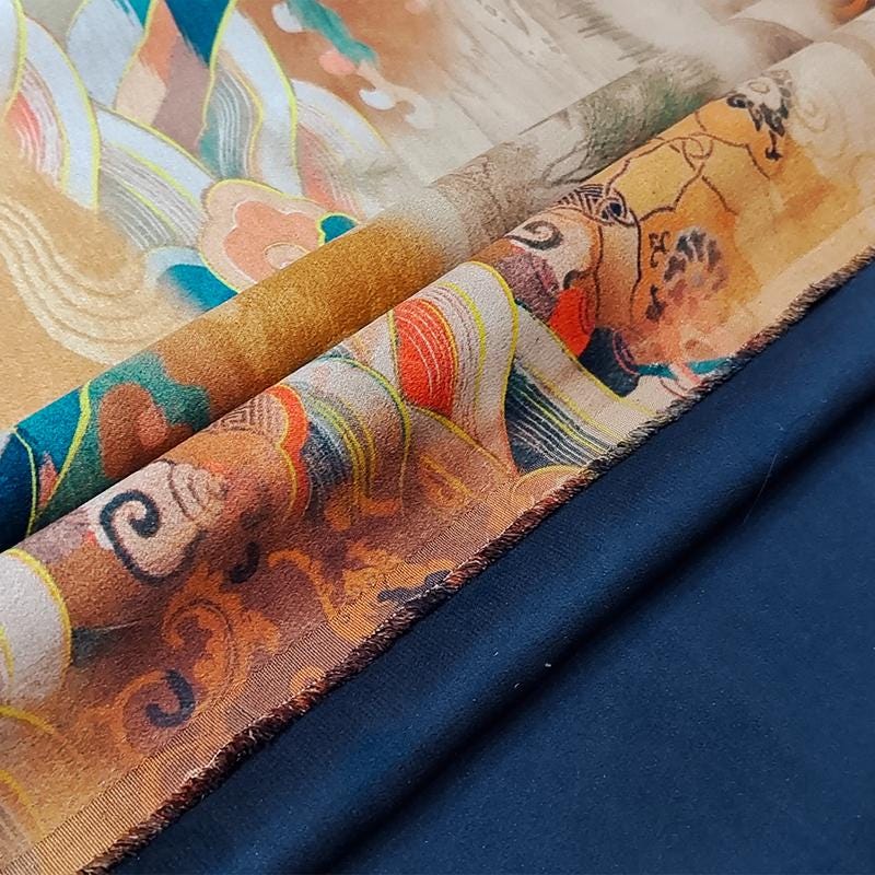 GYHJSS - Handmade 40 Momme Mud Silk Satin Fabric - 112cm By the Yard