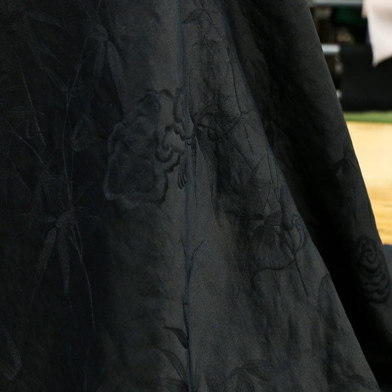 LZGLXY -   21 Momme Royal Blue Handmade Jacquard Plain Satin Plant Dye Mud Silk Fabric, 110cm by the Yard