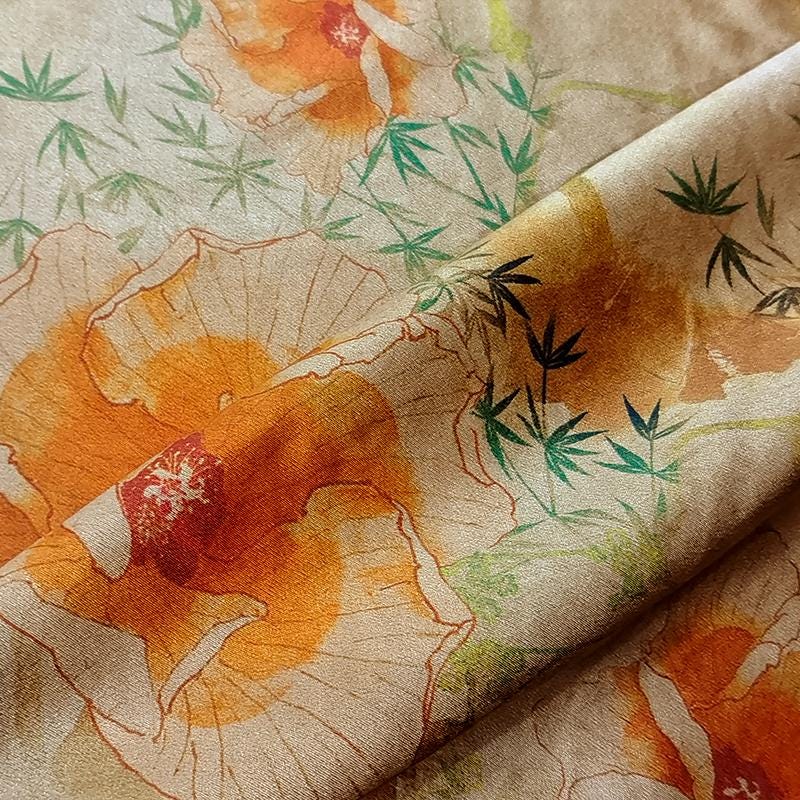 GUYJSN - Handmade 40 Momme Mud Silk Satin Fabric - 112cm by the Yard