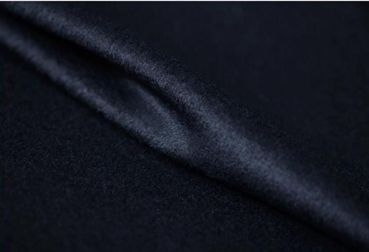 SHEHUA - Special Classic Navy Single-Sided 45% Cashmere Fabric - 150cm wide by the Yard
