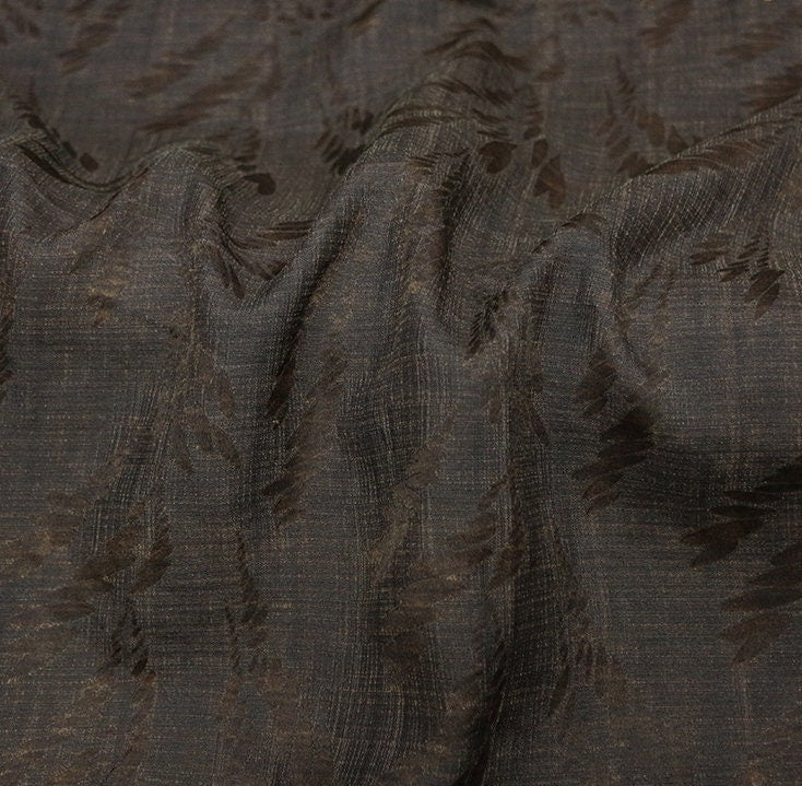 XITUIFENG - Jacquard Handmade Gambiered Ganton Tussah Silk Fabric-By the Yard
