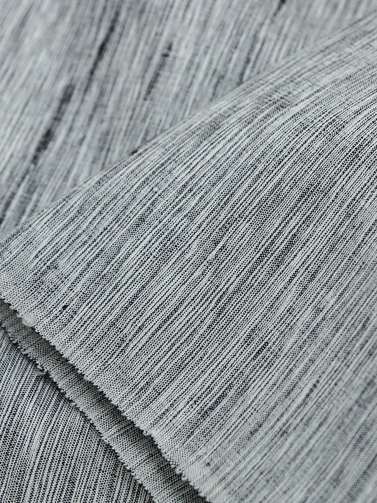 JILIBH -  Handmade Gambiered Ganton Tussah Mud Silk Fabric - 107cm wide by the Yard