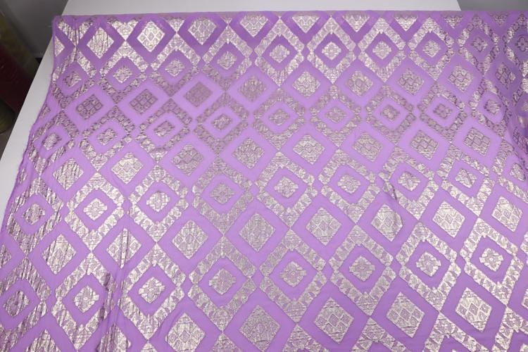 JFHZDL - 12 Momme Golden Thread Weave Silk Georgette Fabric - 140cm wide by the Yard