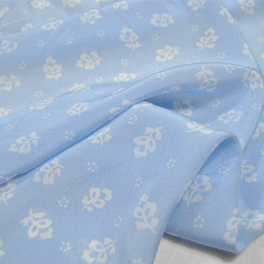 HANLAN - 12 momme Floral Print Silk Crepe de Chine Fabric - 138cm wide by the Yard