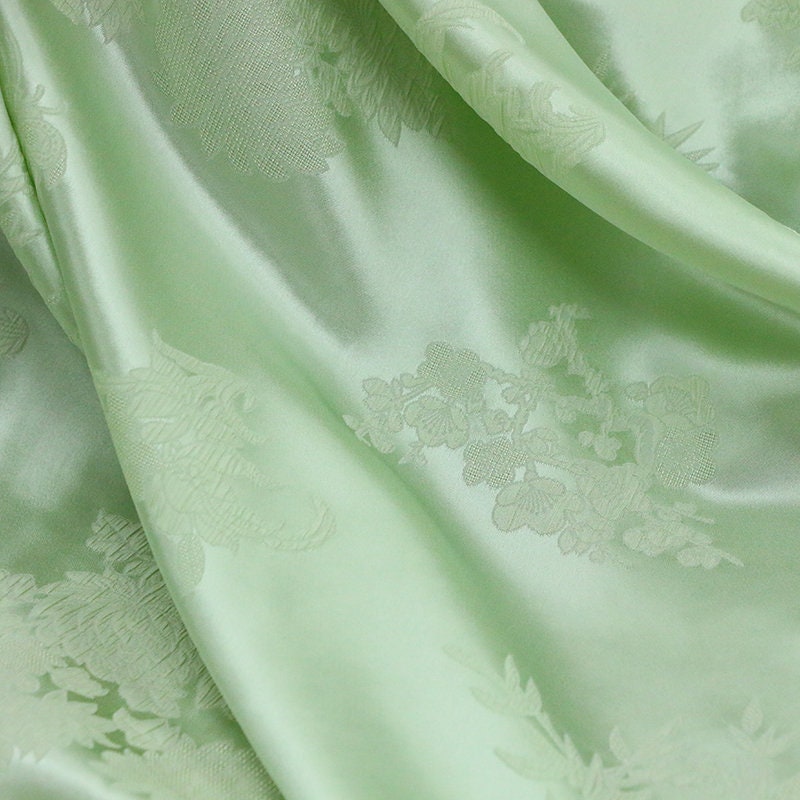 SUILU - 28 Momme Handmade Embossed Guanle Crepe Jacquard Stretch Silk Satin Fabric - 138cm wide by the Yard