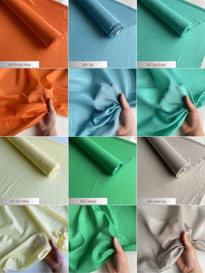 9 Momme Silk Cotton colors 49–54