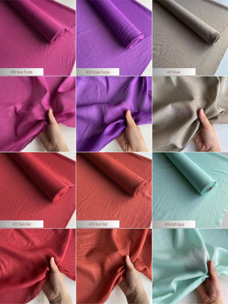 9 Momme Silk Cotton colors 19–24
