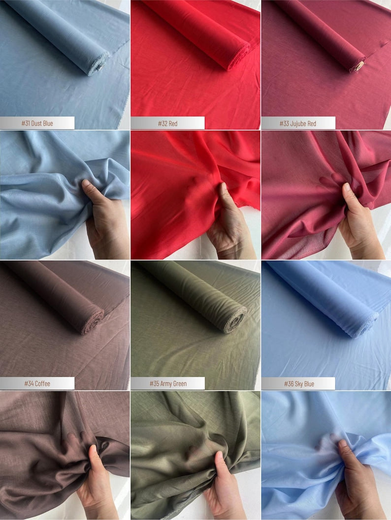 9 Momme Silk Cotton colors 31–36