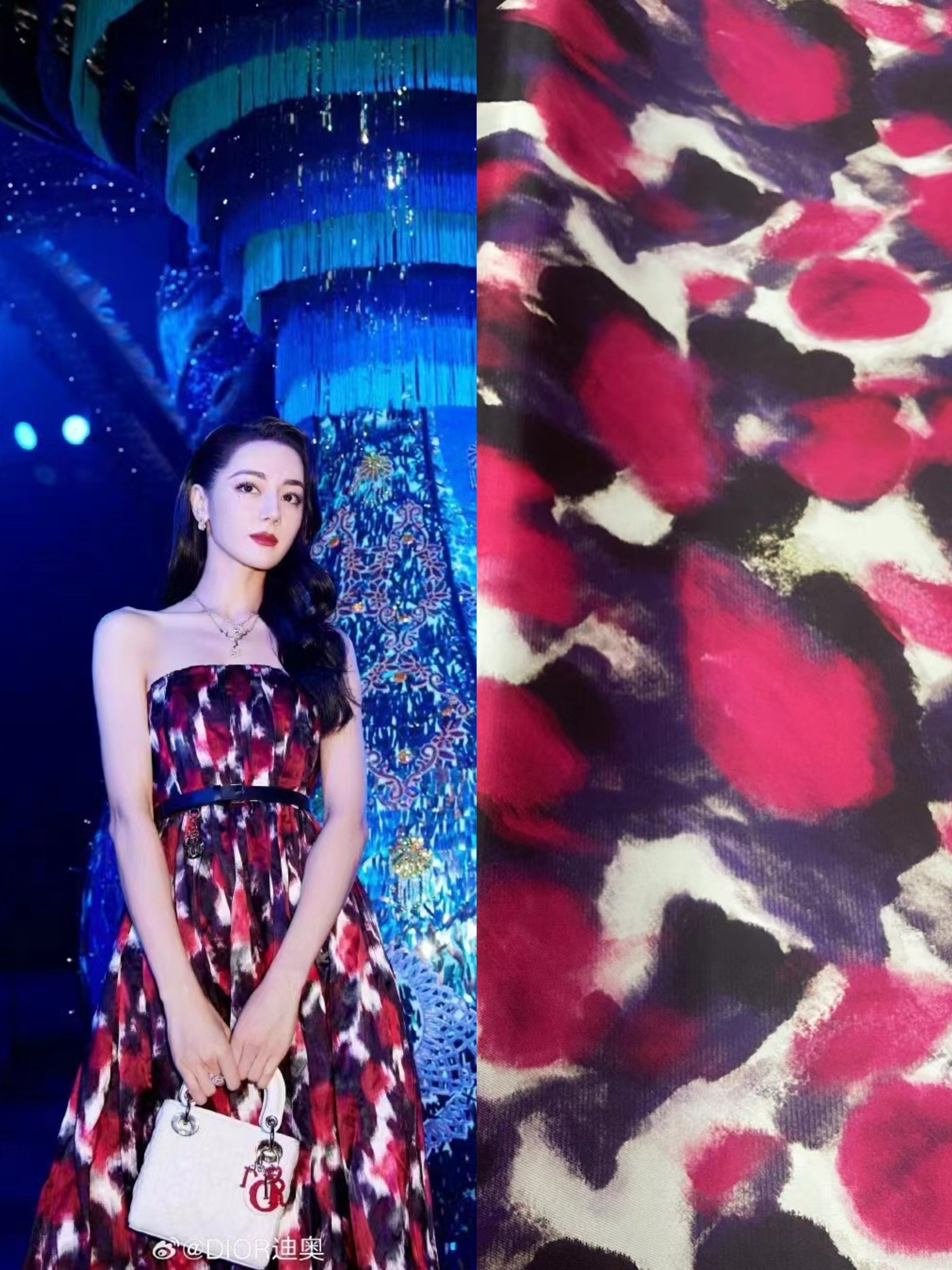 BUBHLY - 21 Momme Blooming Digital Print Stretch Silk Satin Fabric - 140cm wide by the Yard