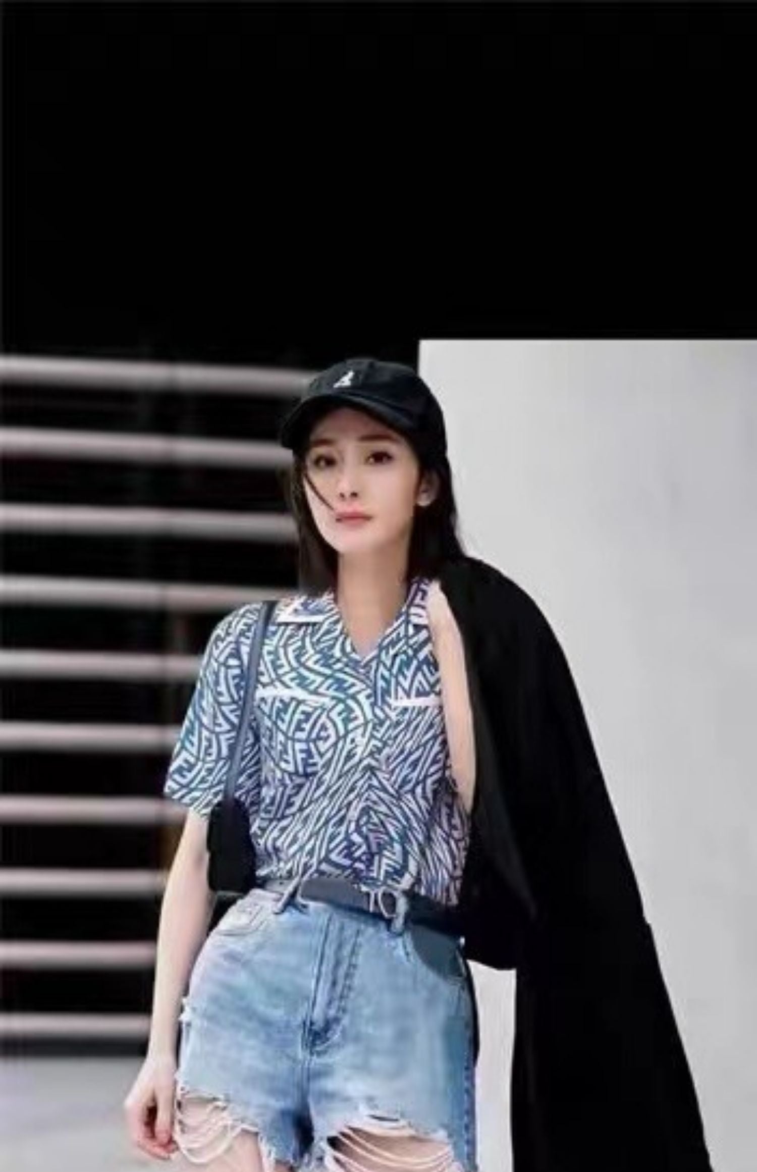 BUBZMF - 21 Momme Blue Letters Prints Digital Print Stretch Silk Satin Fabric - 140cm wide by the Yard