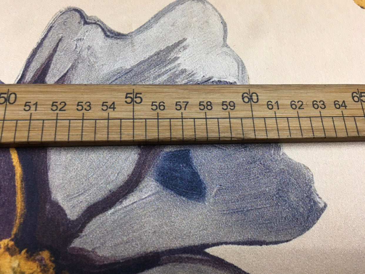 CHDAFL - 19 Momme Flowers Pattern Digital Print Stretch Silk Satin Fabric - 108cm wide by the Yard