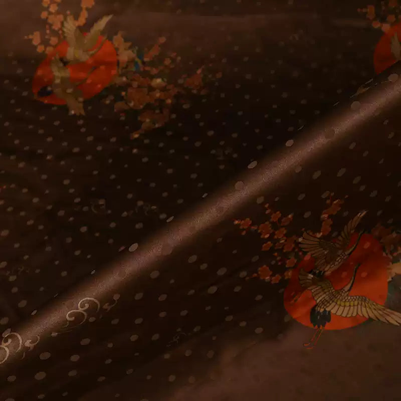 GUJHHM - Handmade 40 Momme Mud Silk Satin Fabric - 112cm wide by the Yard