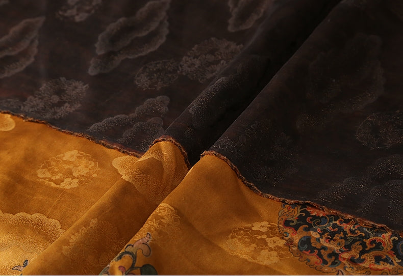 GUJHTH - Handmade 40 Momme Mud Silk Satin Fabric - 112cm wide by the Yard