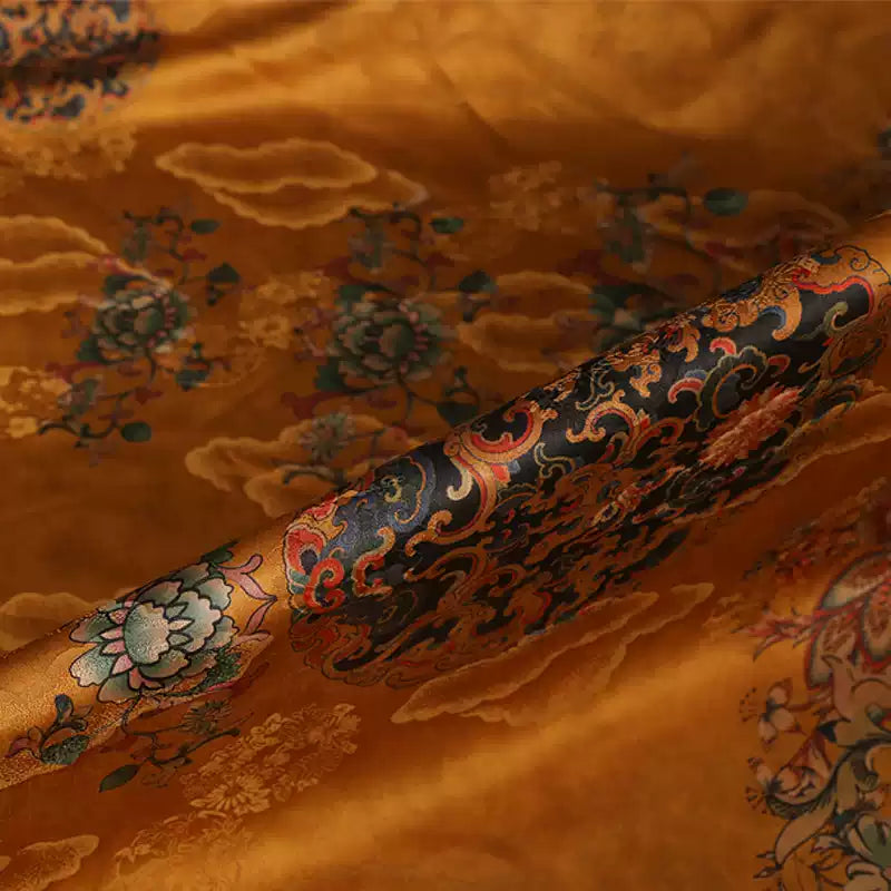 GUJHTH - Handmade 40 Momme Mud Silk Satin Fabric - 112cm wide by the Yard