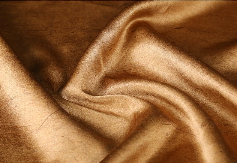 GUJJHH - Handmade 40 Momme Mud Silk Satin Fabric - 140cm wide by the Yard