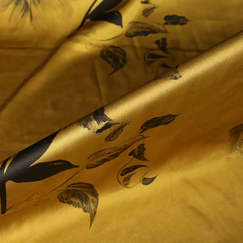 GUJJYZ - Handmade 50 Momme PIZI Mud Silk Satin Fabric - 112cm wide by the Yard