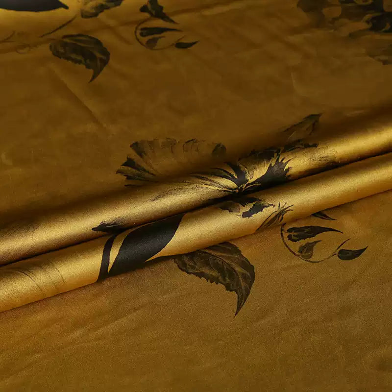 GUJJYZ - Handmade 50 Momme PIZI Mud Silk Satin Fabric - 112cm wide by the Yard