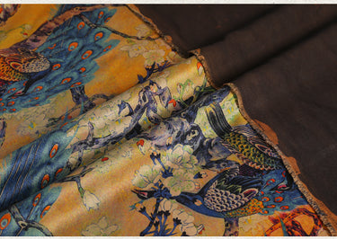 GUJKQY - Handmade75 Momme PIZI Mud Silk Satin Fabric - 112cm wide by the Yard