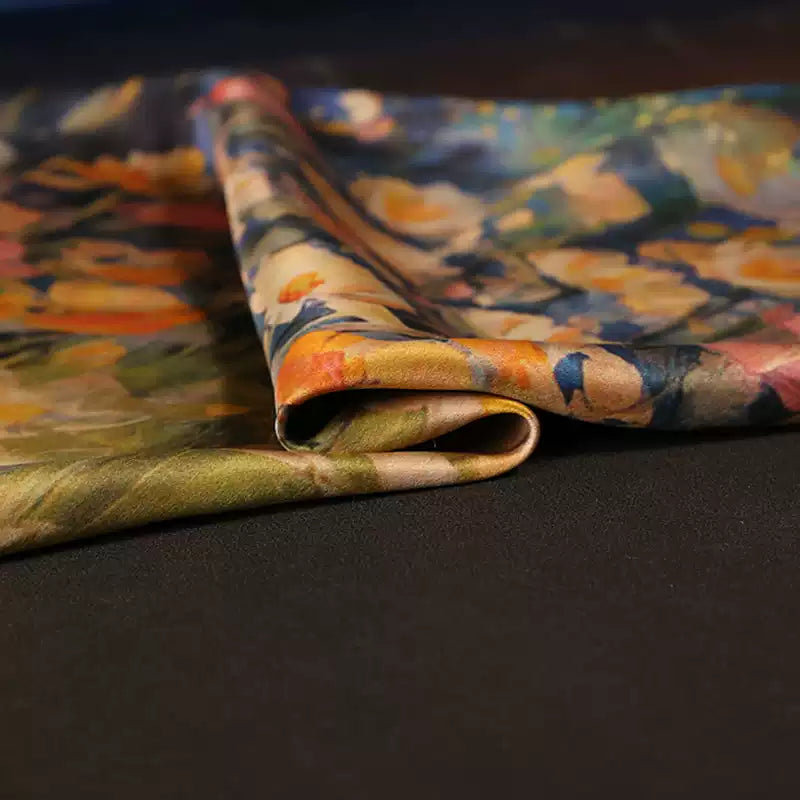GUJLTH - Handmade 58 Momme PIZI Mud Silk Satin Fabric - 140cm wide by the Yard