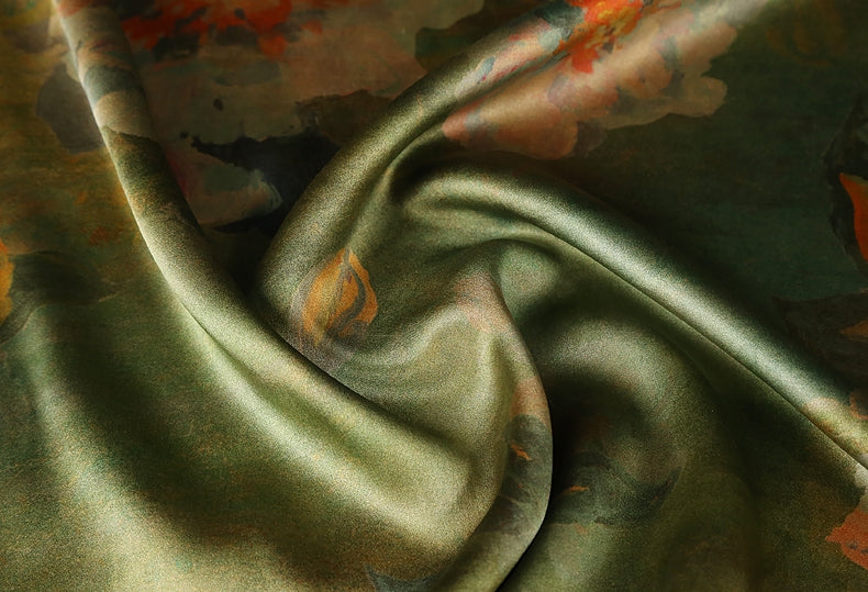 GUJMUD - Handmade 40 Momme Mud Silk Satin Fabric - 140cm wide by the Yard
