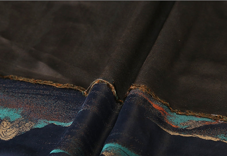 GUJQLJ - Handmade 40 Momme SongJin Mud Silk Satin Fabric - 140cm wide by the Yard