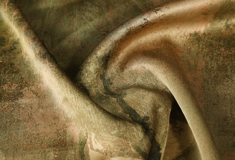 GUJSMO - Handmade 50 Momme PIZI Mud Silk Satin Fabric - 112cm wide by the Yard