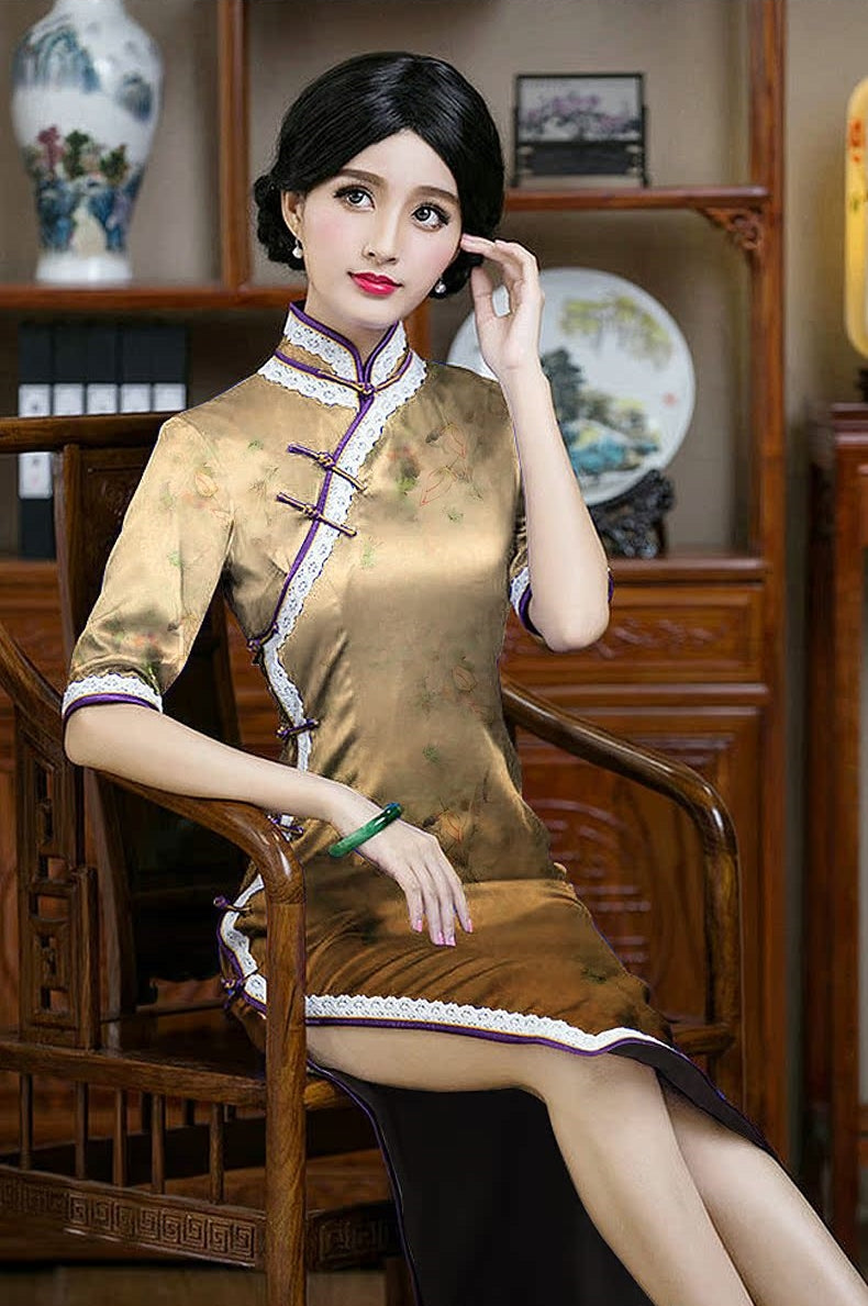 GUJXHB - Handmade 40 Momme Mud Silk Satin Fabric - 112cm wide by the Yard