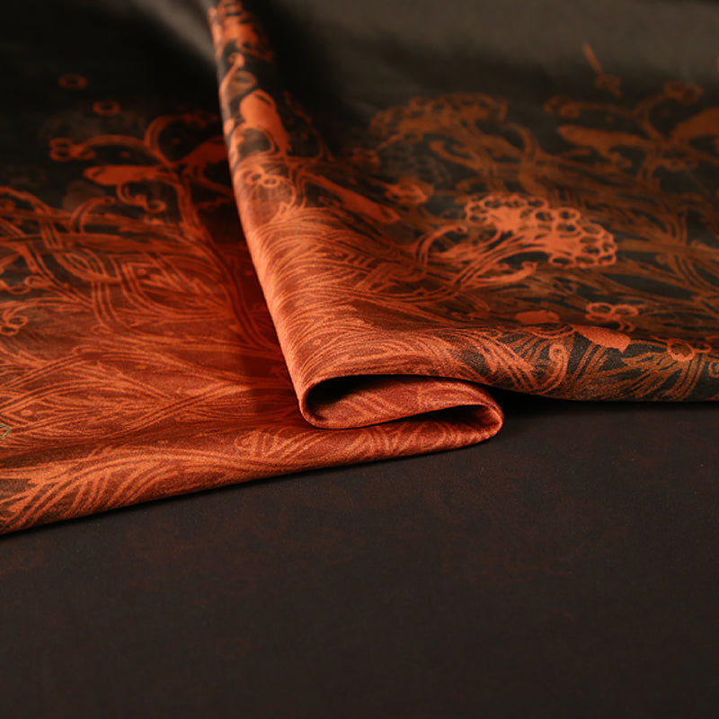 GUJXHD - Handmade 40 Momme Mud Silk Satin Fabric - 140cm wide by the Yard