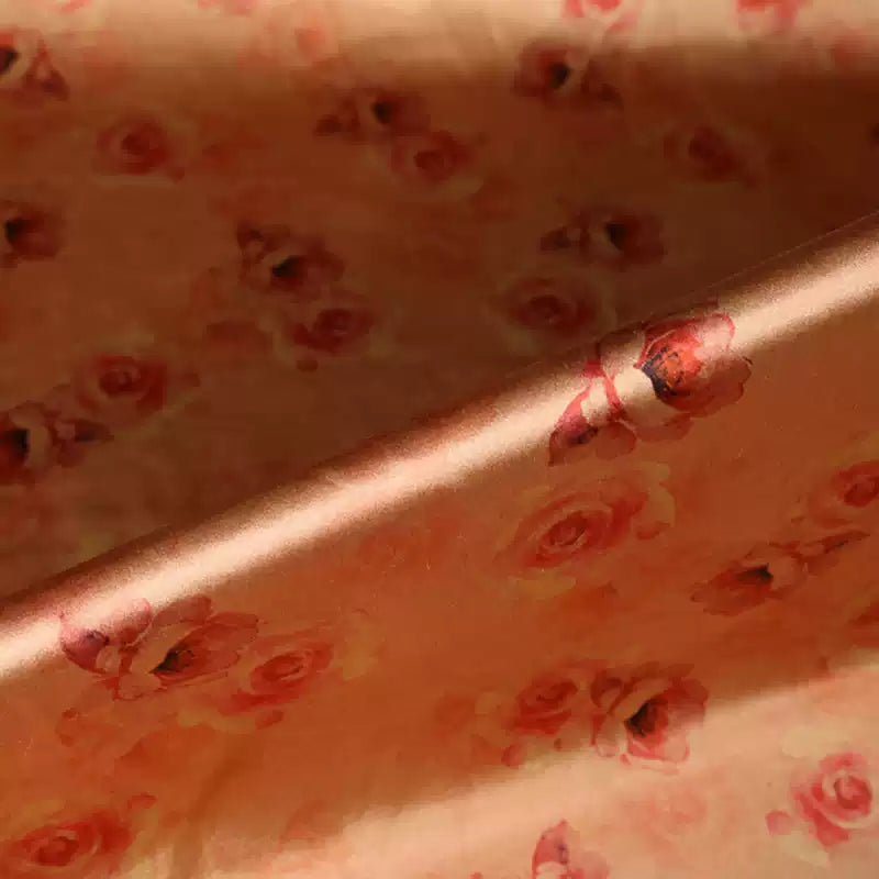 GUJXMG - Handmade 50 Momme PIZI Mud Silk Satin Fabric - 112cm wide by the Yard