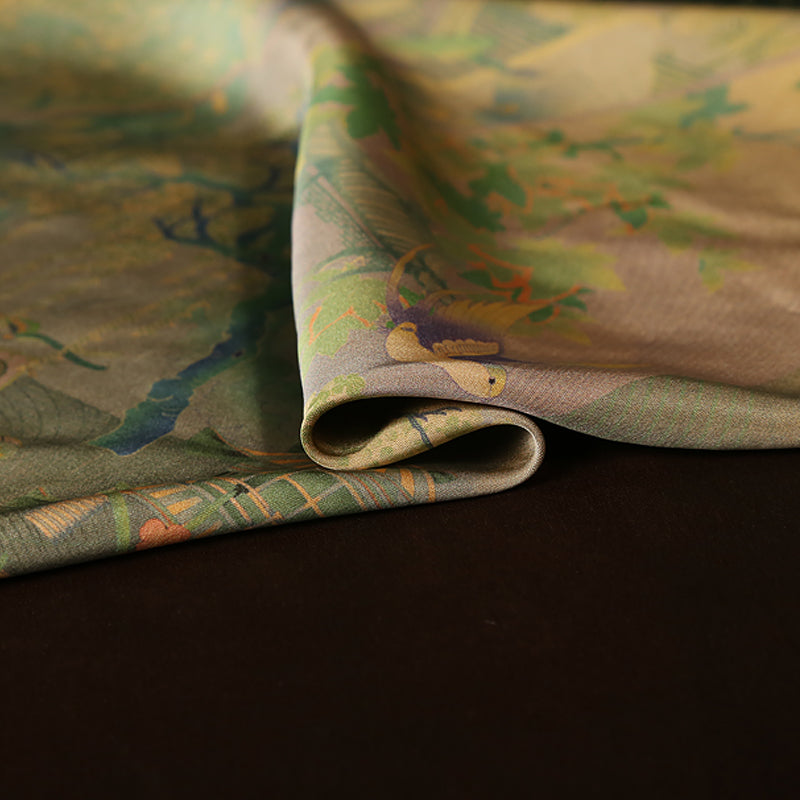 GUJYXZ - Handmade 60 Momme  Mud Silk Satin Fabric - 112cm wide by the Yard