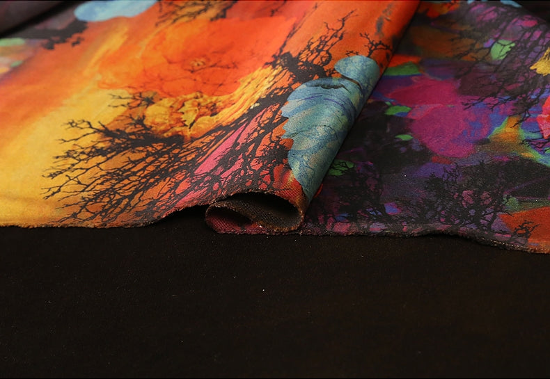 GUJYYH - Handmade 50 Momme PIZI Mud Silk Satin Fabric - 140cm wide by the Yard