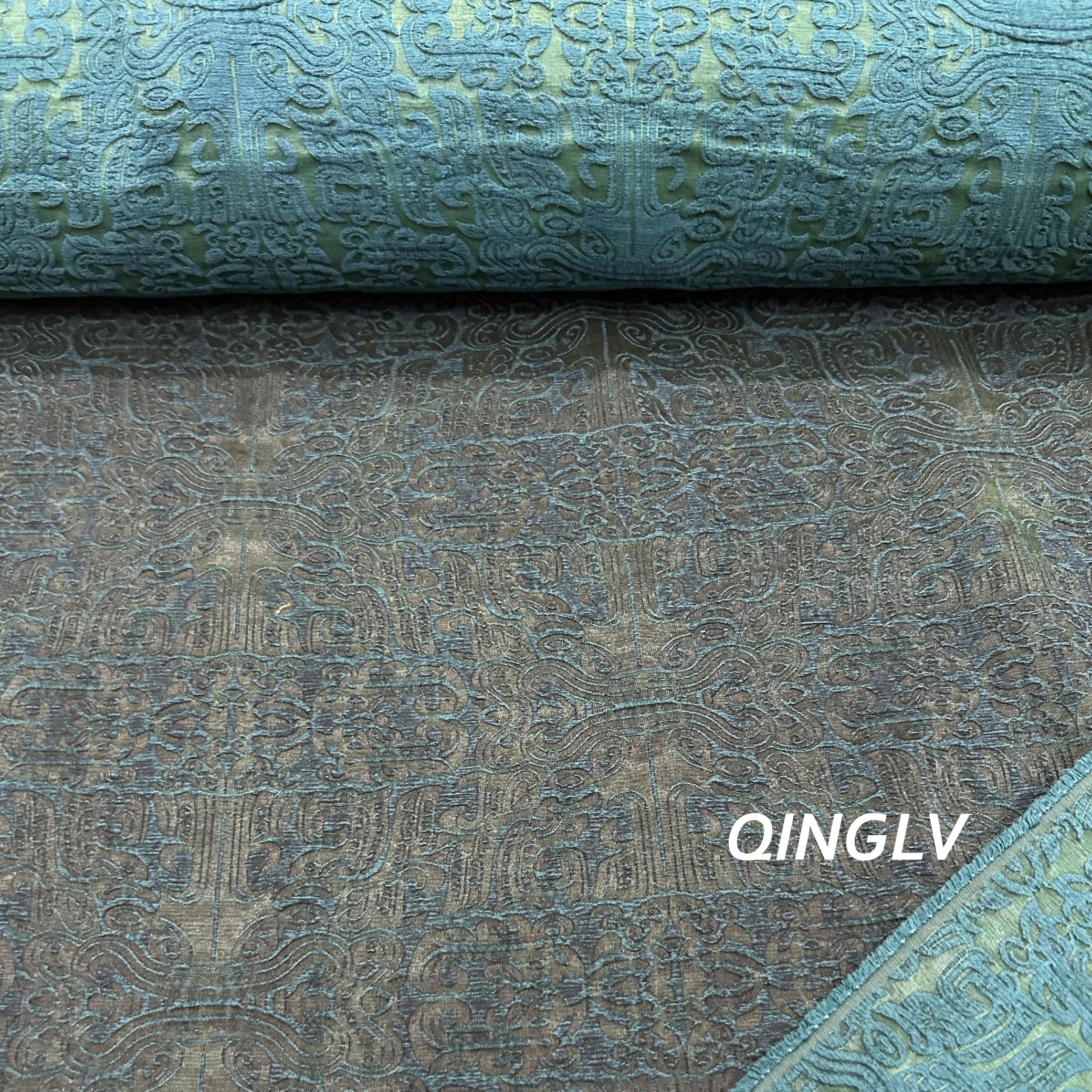 JPTAOTIE - 50 Momme Plant Dye Mud Brocade Silk Noil Fabric - 110cm wide by the Yard