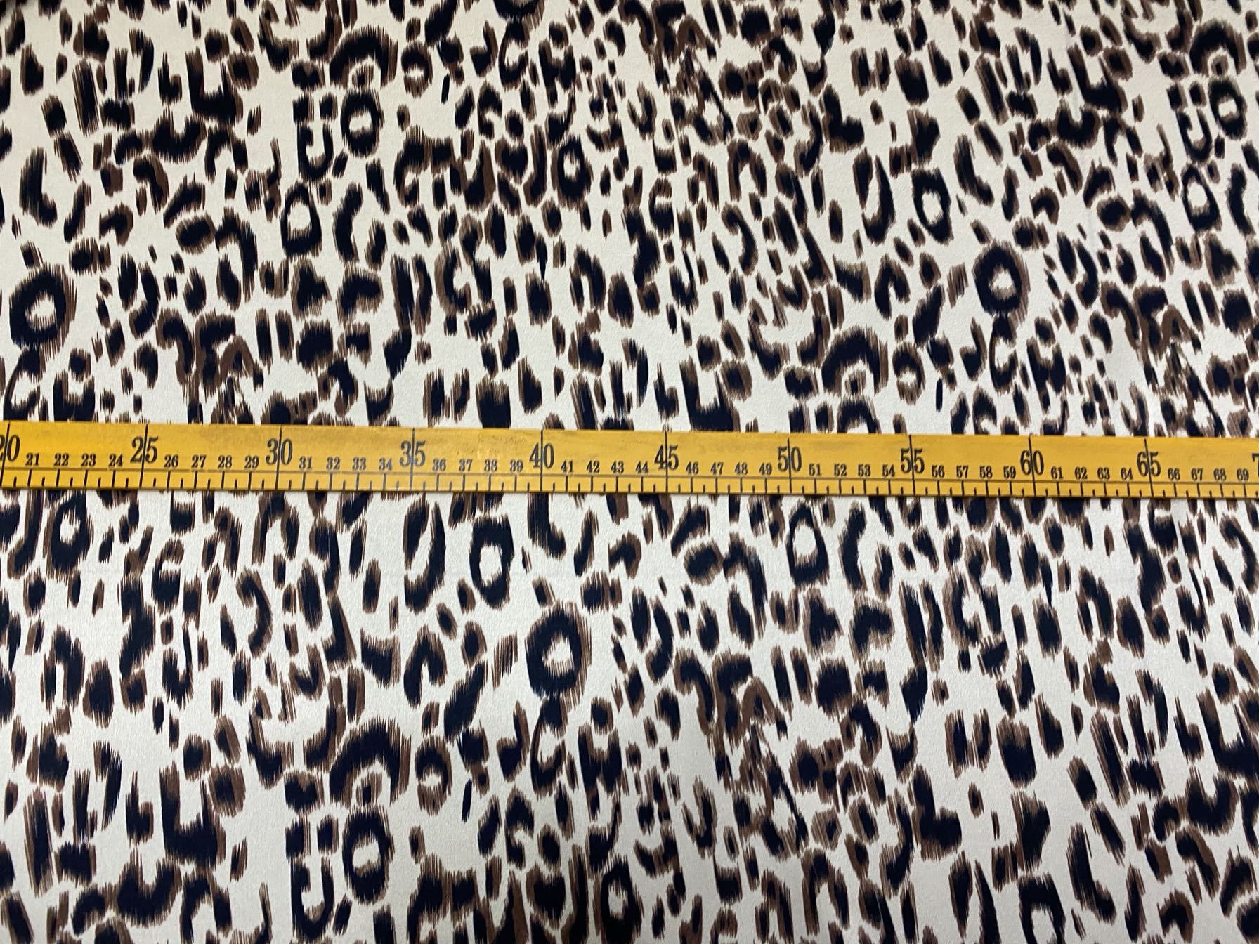 MIFANB - 19 Momme Beige Leopard Print Pattern Digital Print Stretch Silk Satin Fabric - 140cm wide by the Yard