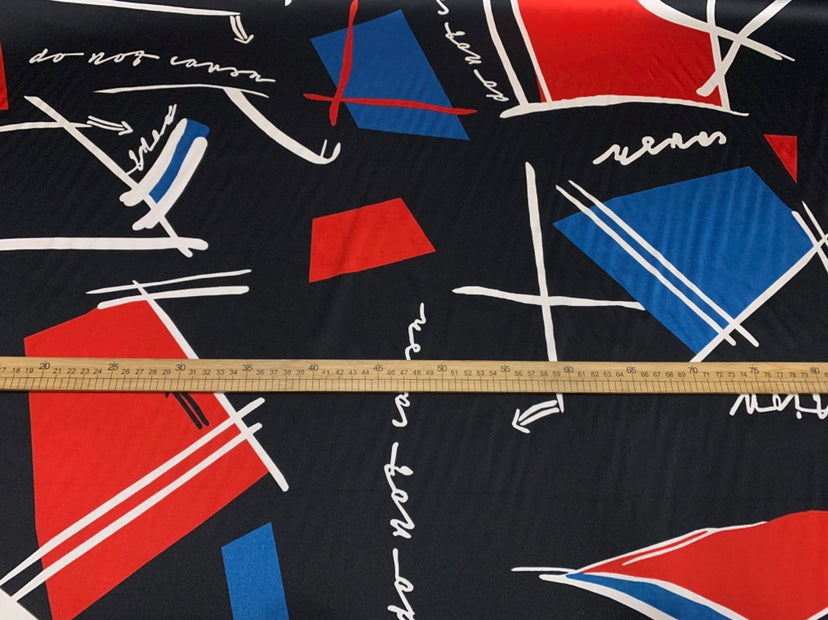 MINYUO - 19 Momme Fashion Irregular Pattern Digital Print Stretch Silk Satin Fabric - 140cm wide by the Yard