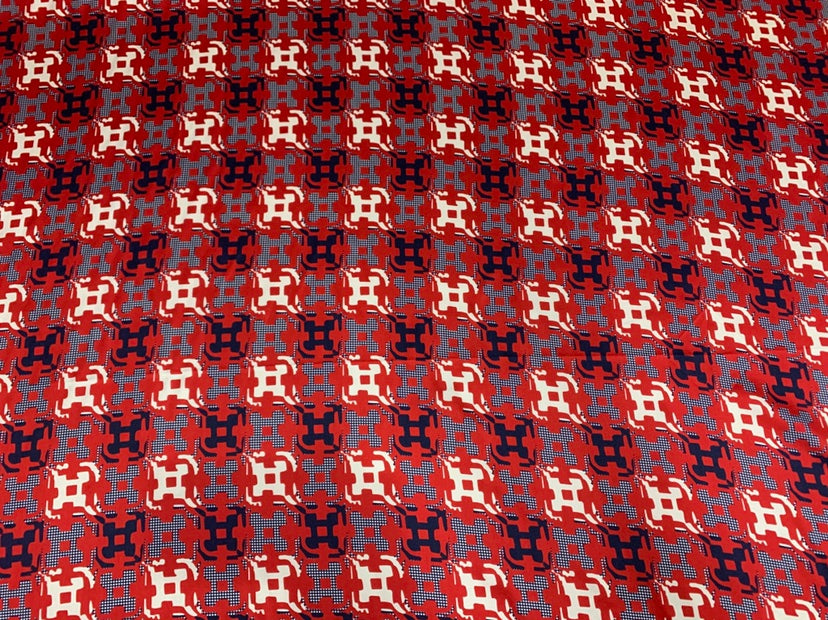 MZUFEN - 19 Momme Ethnic Style Pattern Digital Print Stretch Silk Satin Fabric - 140cm wide by the Yard