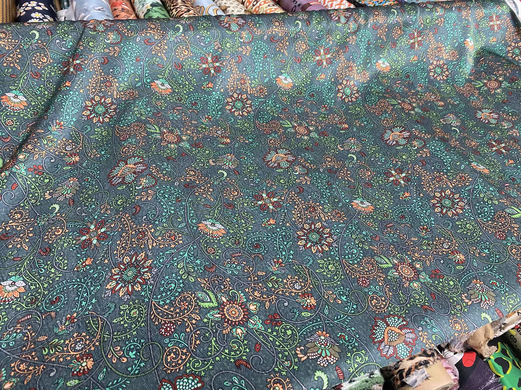 NEWRUI - 22 Momme Flower Pattern Digital Print Stretch Silk Satin Fabric - 108cm wide by the Yard