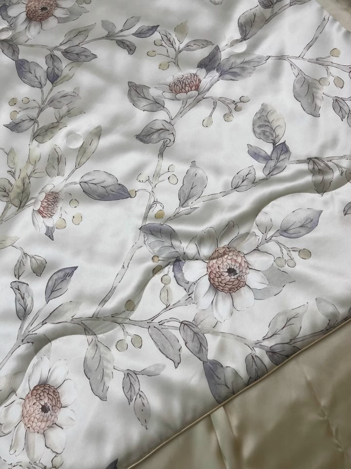 LUMDDIS - 25 Momme Silk Bedding Set with Silk Duvet