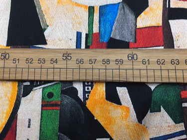 OMBGZT - 22 Momme Colorful Irregular Graphics Pattern Digital Print Sangbo Stretch Silk Satin Fabric - 108cm wide by the Yard