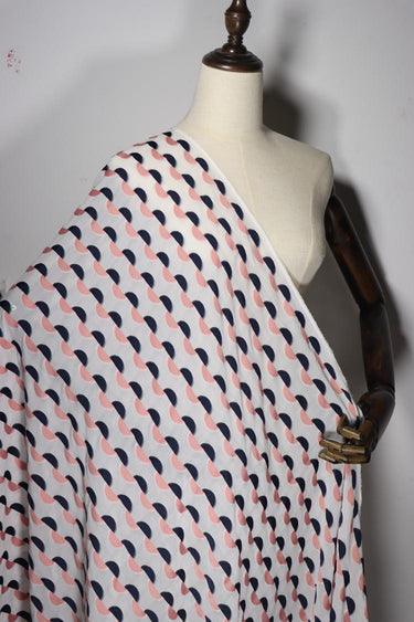 HOUBWE - 18 Momme  Sheer Special Cut Flower Silk Fabric - 114cm wide by the Yard