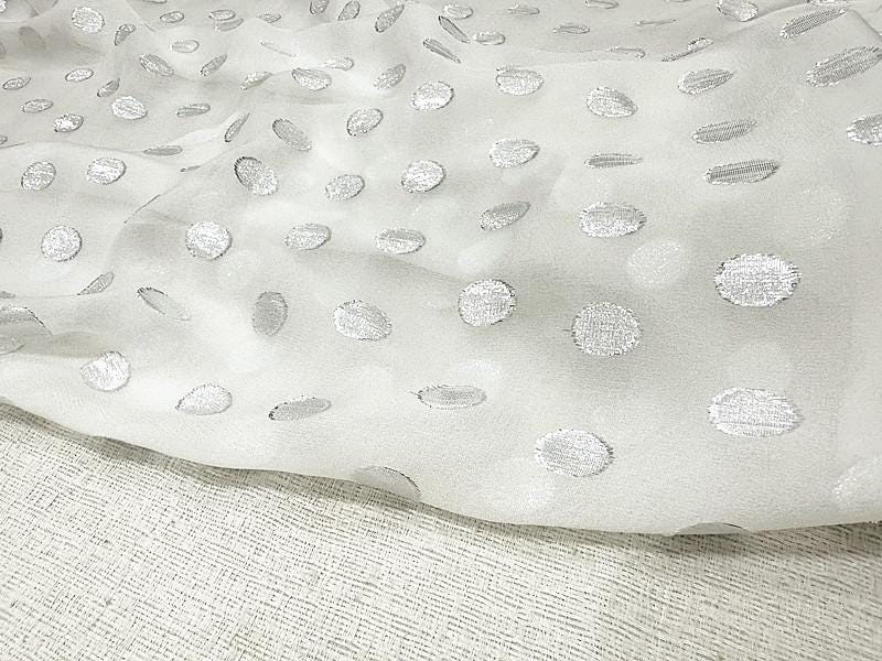 XLJHXY - 10 Momme Sheer Special Cut Flower Silk Fabric - 114cm wide by the Yard