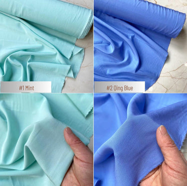 16 Momme Stretch Silk Crepe Fabric – 20 Colors, 42.5" Wide, 93/7 Silk/Spandex