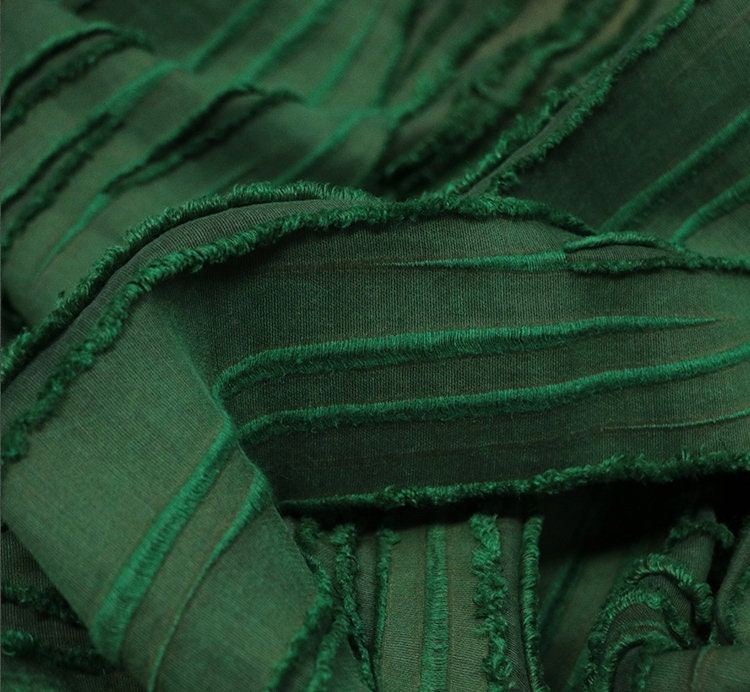 LIUCHANG - 34 Momme Handmade Mud Silk Special Cut Flower Silk Linen Fabric - 140cm wide by the Yard