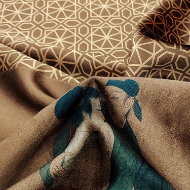 GUYYYT - Handmade 40 Momme Mud Silk Satin Fabric By the Yard