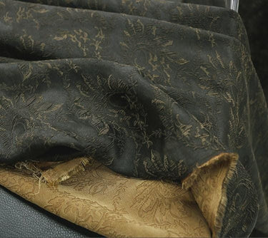 TALFWW - 28 Momme Handmade Jacquard Guanle Crepe Silk Fabric - 110cm wide by the Yard