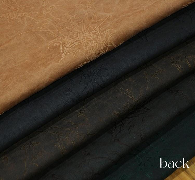 DUGUIZ - 26 Momme Bright Color Collection Silk Plain Satin with Cracked Xiangyunsha Fabric - 110cm by the Yard