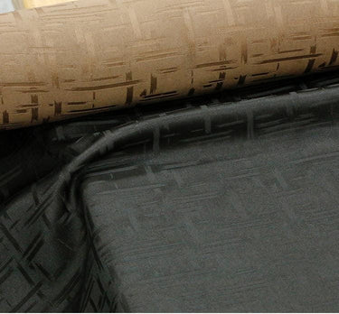 SABCUW - Handmade 19 Momme Pure Black Sangbo Satin Mulberry Silk Xiangyunsha Fabric - 110cm wide by the Yard