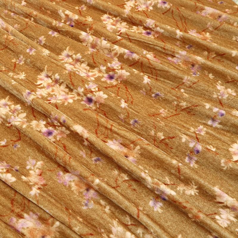 ZSRLHL - 55 Momme  Pear Blossom Pattern with Three Background Colors Printed Mulberry Silk Velvet Fabric -  140cm wide by the Yard